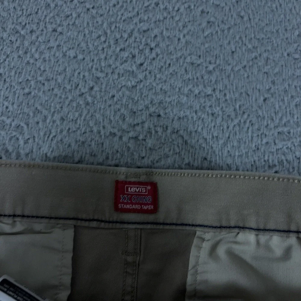 Levis Pants Mens 28x32 Beige XX Chino Standard Taper Khaki Cotton Preppy‎ Casual